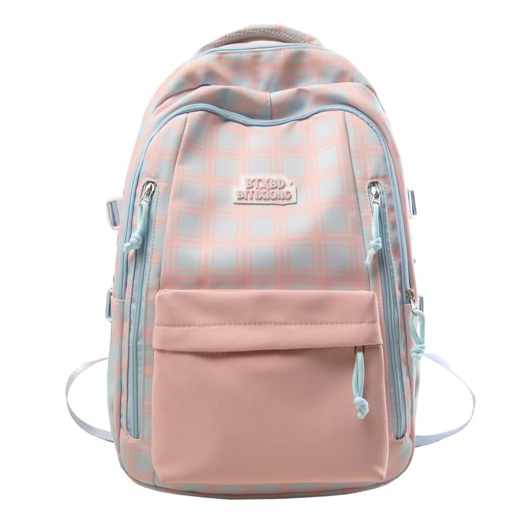 Schoolbag wholesale new schoolbag plaid niche idyllic anti-splashing versatile girl backpack cute primary school backpack