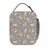 Cute Corgis And Footprint Pattern Insulated Lunch Bag for Women Children Leakproof Food Boxes Thermal Lunch Box Tote