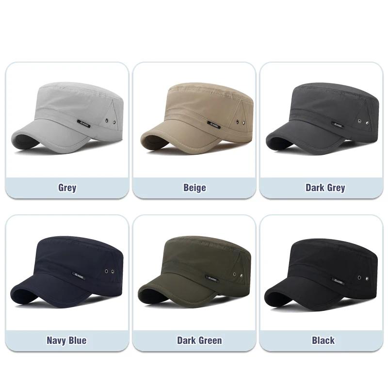 New Mens And Womens Flat Cap Venting Holes On The Military Academy Cadet Caps Fashionable Classic Outdoor Casual Sport Sun Hat