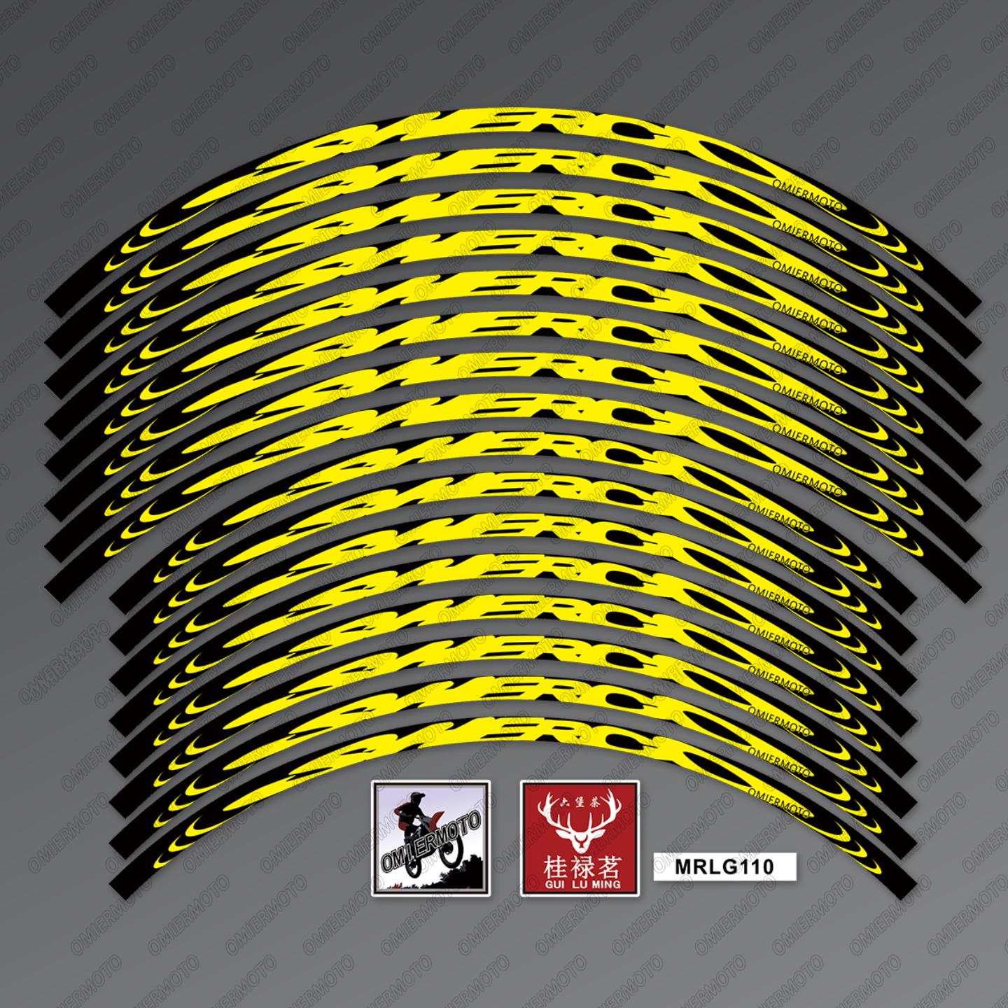 

For MOTOCYKLY SHERCO MY2026 125 HRD SE Front 21 inches, rear 18 inches Reflective Motorcycle Wheel Sticker Rim Decals MRLG110