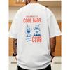 Casual Fun Style Men'S T-Shirt Cool Dads Club Graphic With Cartoon Drinks And Dad Jokes Text Perfect For Summer Wear Ideal Gift For Fathers And Dad