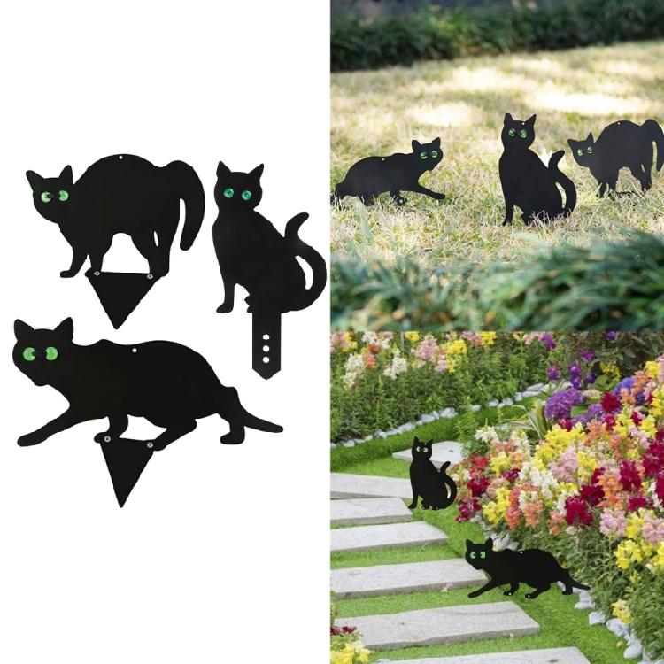 Kattstaty Konstdekorer Trädgård Svart Kattdekorationer Djurform Gårdsdekorationer