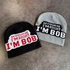 Trendy Solid Color Letter Pattern Teens Warm Casual Knitted Hat Seasons Cold