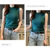 Weste Damen Half Rollkragenpullover Ärmelloses Strickoberteil Hosenträger