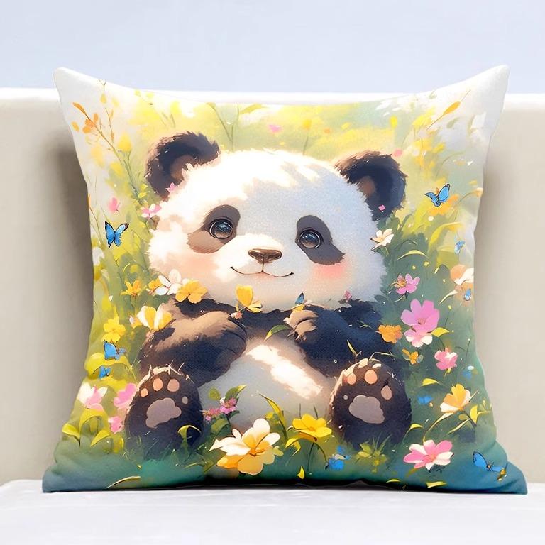 

Милая наволочка с пандой для украшения общежития, офиса, гостиной, дивана, домашней наволочки 40x40cm