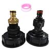 IBC Tank Valve Adapter 1 Set 1 2 3 4 Inch Water Hose Connector 60mm Coarse Thread for Agriculture Use Heavy Duty