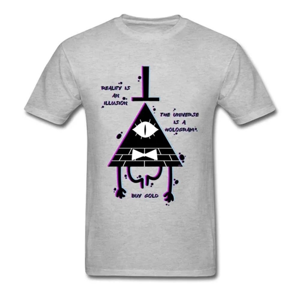 Damen T-Shirt Illusion Gravity Fall T-Shirt Illuminati T-Shirt Frauen Sommer Übergröße Baumwollkleidung Geometrisches Muster Lustig