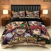 Jojos Bizarre Adventure Pattern Bedding Quilt Set Quilt Cover Pillowcase Home Birthday Gift(1 * Duvet Cover + 2 * Pillowcase, Without Core)