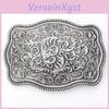 Bronze Belt Buckle Beautiful Silver Botanical Pattern Improve Temperament
