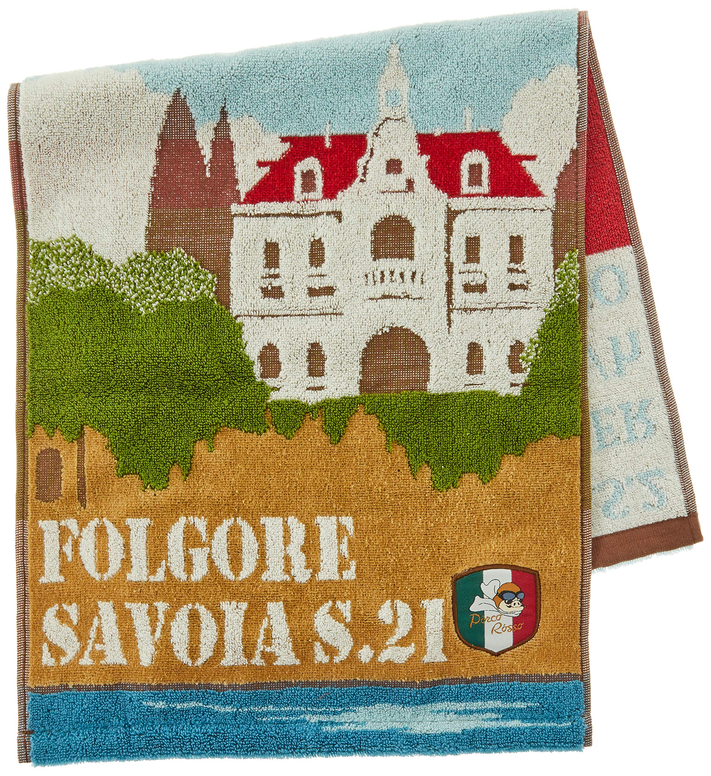 Marushin Face Studio Ghibli Porco 34 x 80 1005037100 Towel, Rosso, cm, Adriano, 100% Cotton,