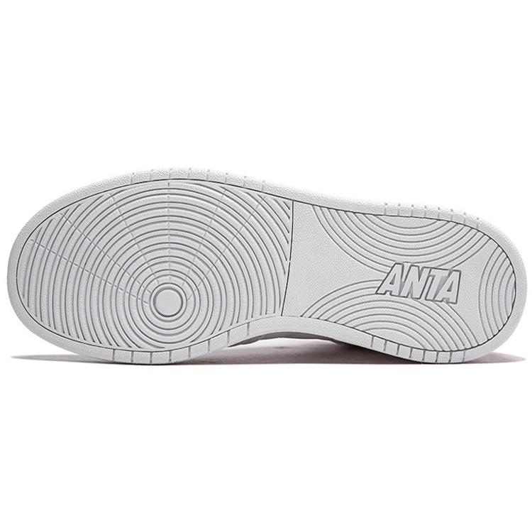 Anta Life Collection Slip Resistant Cushioning Abrasion Resistant High Top Skateboard Shoes Women's White 92948088-4