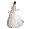 Champagne Engagement Evening Dress Dress Women 1011 New Neck Bridal Toast Dress Banquet High-end Light Luxury Host