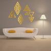 20pcs Hollow Triangle Combination Mirror Sticker Acrylic DIY Background Wall Sticker for Bathroom Living Room Home Decoration