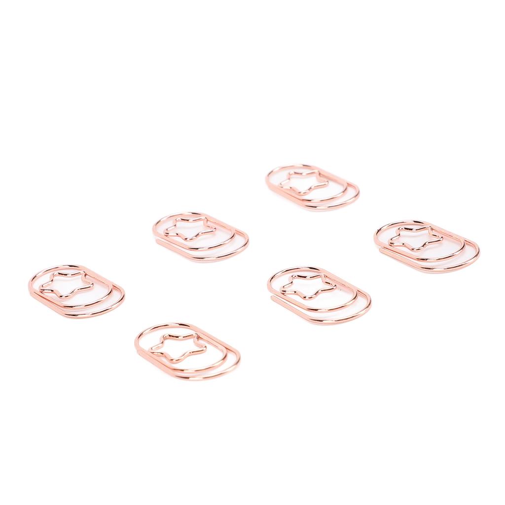 300PCS Paper Clips with Star Shaped Decoration Stainless Steel Non Slip Paperclips for School Document Organizing