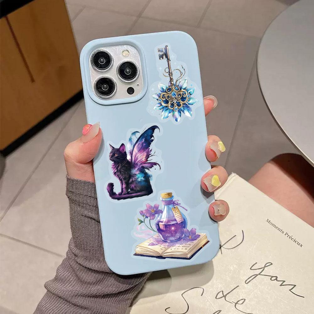 50Pcs Magic Planet Stickers Handheld Materials Phone Cases Laptops Suitcases Transparent Waterproof Decals