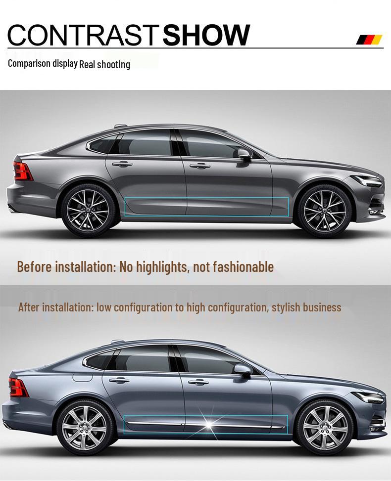 Decor Rama Proiector Ceață Față Volvo S90 & Autocolant Protector Buza Față