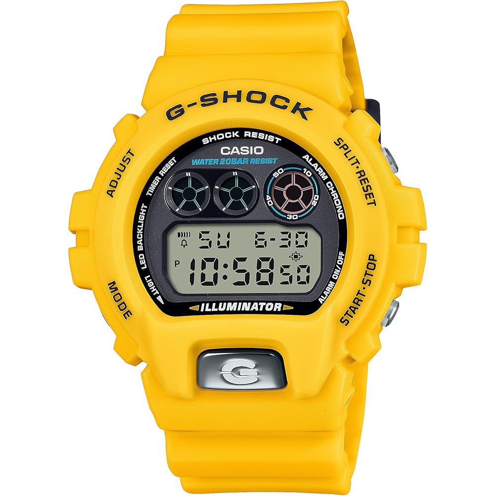 Casio G-Shock DW-6900 30th Anniversary Men s Watch Yellow Resin Case Water Resistant