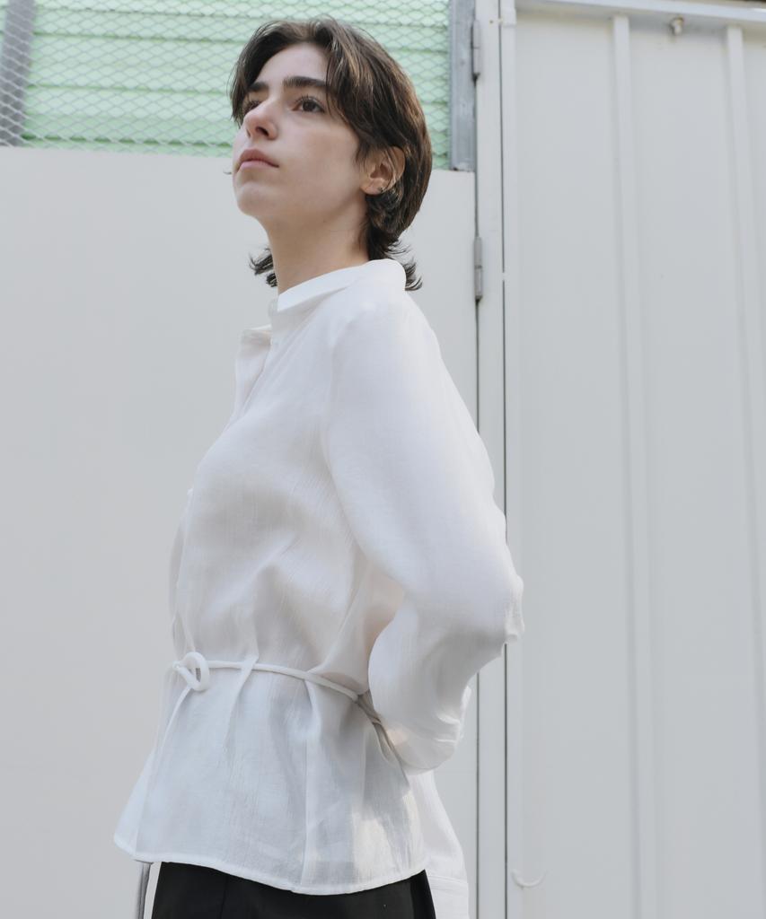 DENOAH Elvia Belted Blouse (White)