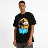 Half Skull Reading Book Graphic Novelty Casual T-Shirt Pure cotton T-shirt