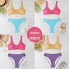 New Women's Heart Buckle Backless Triangle Bikini