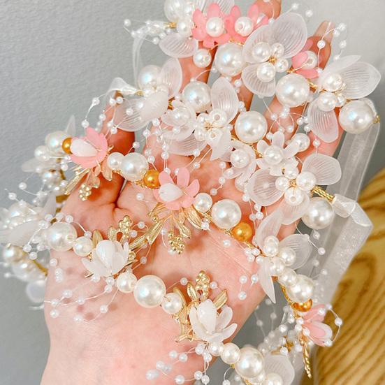 thumbnail image 2 of Vintage High Cranium Artificial Pearl Hairband, Elegant Braided Pearls Headbands With Teeth, Bridal Hair Hoop Rhinestones For Women, Wedding Party Hair Hoop Band Headwear For Bride(3 Pcs 2 of 10