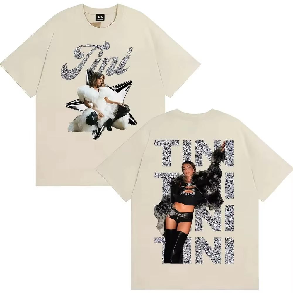 Singer Tini Stoessel Album Pure Cotton  Print Shortsleeved Top Men Women Fashion Aesthetic Vintage Tshirt Male Streetwear