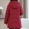 Plus Size XL-6XL Middle Age Women's Puffer Jacket Winter Outerwears Hooded Elegant Thick Warm Down Coats