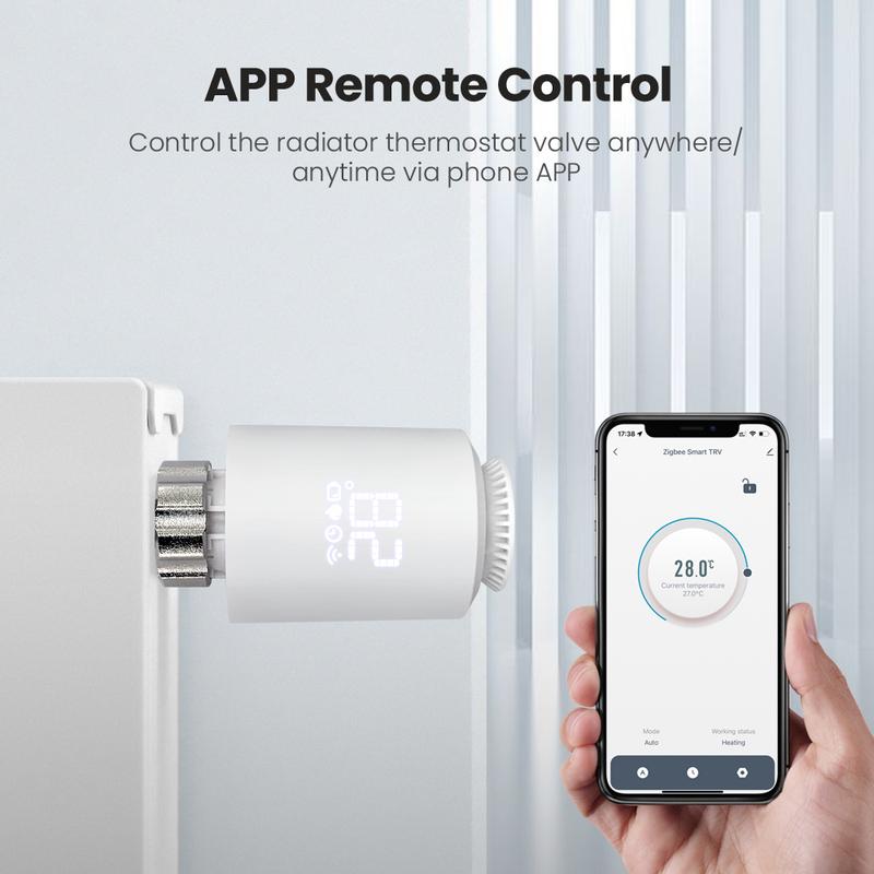 Tuya Smart ZigBee 3.0 TRV Radiator Actuator Valve Thermostatic Radiator Valve Temperature Controller Support Alexa Google Home