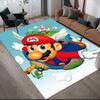 Super Mario Chibi Version Anti-Slip Floor Mat, Rectangular Carpet for Home Game Room & Living Space