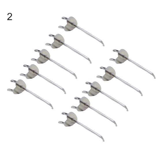 10Pcs Pegboard Hooks Straight Upturned Design Iron Shelf Display Hangers for Supermarkets Home Organization