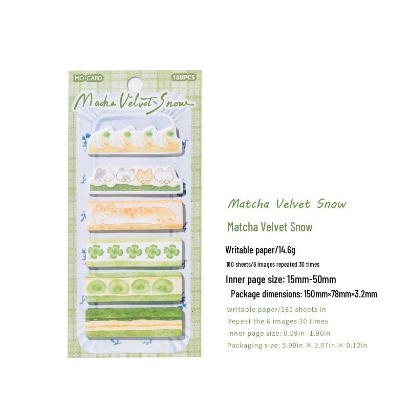 Momo 180-Sheet Irregular Shape Sticky Notes - Cute Index Markers for Students