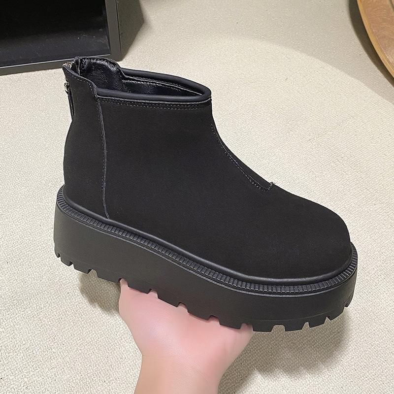 Rutschfeste warme Schneestiefel für Damen Herbst und Winter neue Samt-Dicksohlen modische vielseitige Temperament-Kurzstiefel