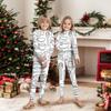 Hand-painted Parent-child Outfit- Print Round Neck Parent-child Long Sleeve Long Pants Home Clothes Suit