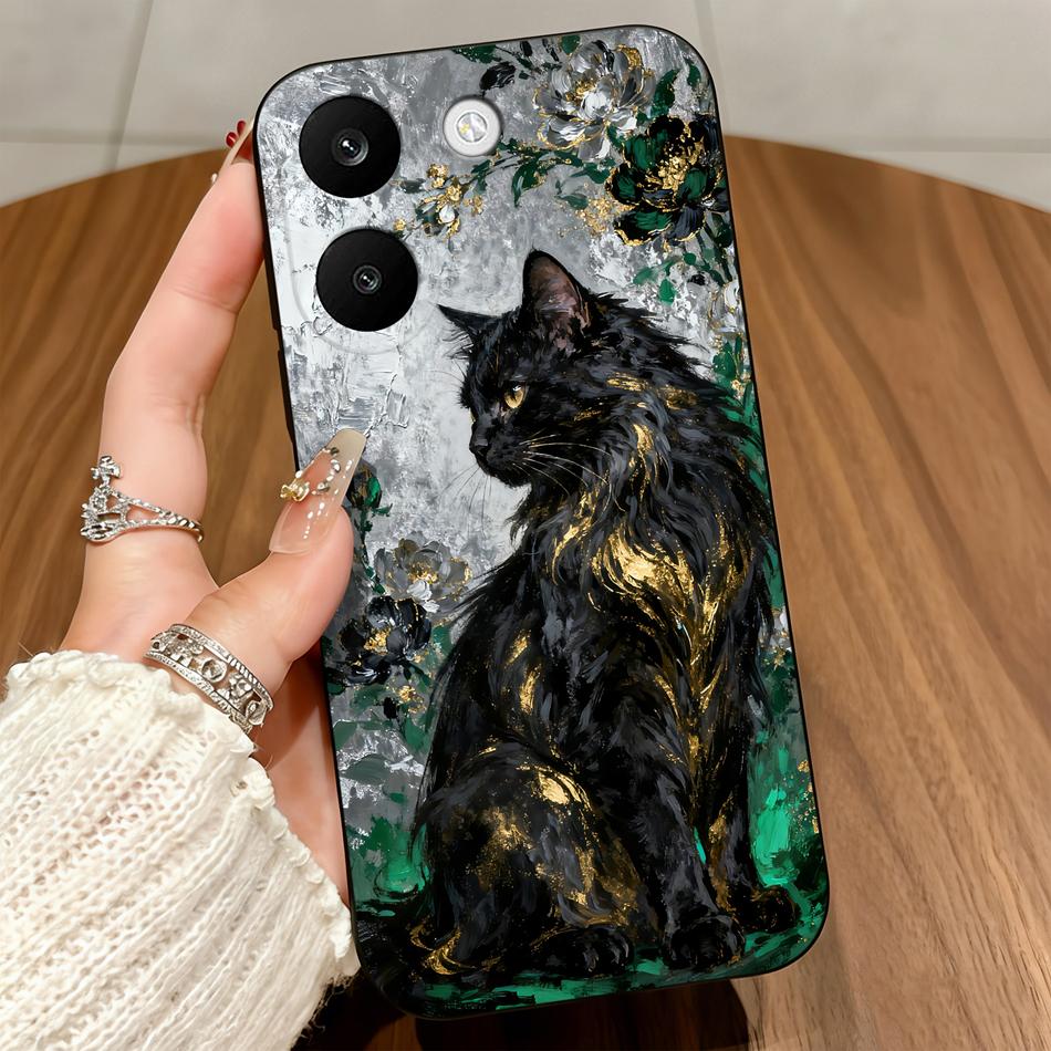 

For Redmi Turbo 5 Max Case Cute Animal Cartoon Phone Cover Soft Matte Silicone Protective Black Covers For Redmi Turbo5 5G Funda Redmi Turbo 5 5G&Matte Silicone