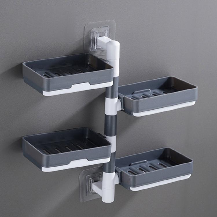 Durable Rotatable Soap Storage Box Multilayer Soap Holder Household Easy to Use