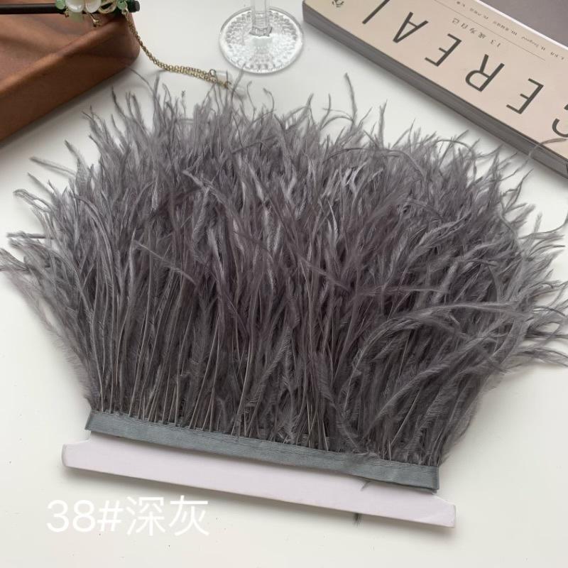 Ostrich Hair Cloth Edge 10-15Cm Clothing Accessories Diy Skirt Decoration Dress Neckline Cuffs Feathers
