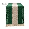 Table Runner for Family Gatherings Boho Striped Runner, Fringed Edge Cotton Linen Rustic Natural Woven Kitchen Farmhouse Dining Table, Home