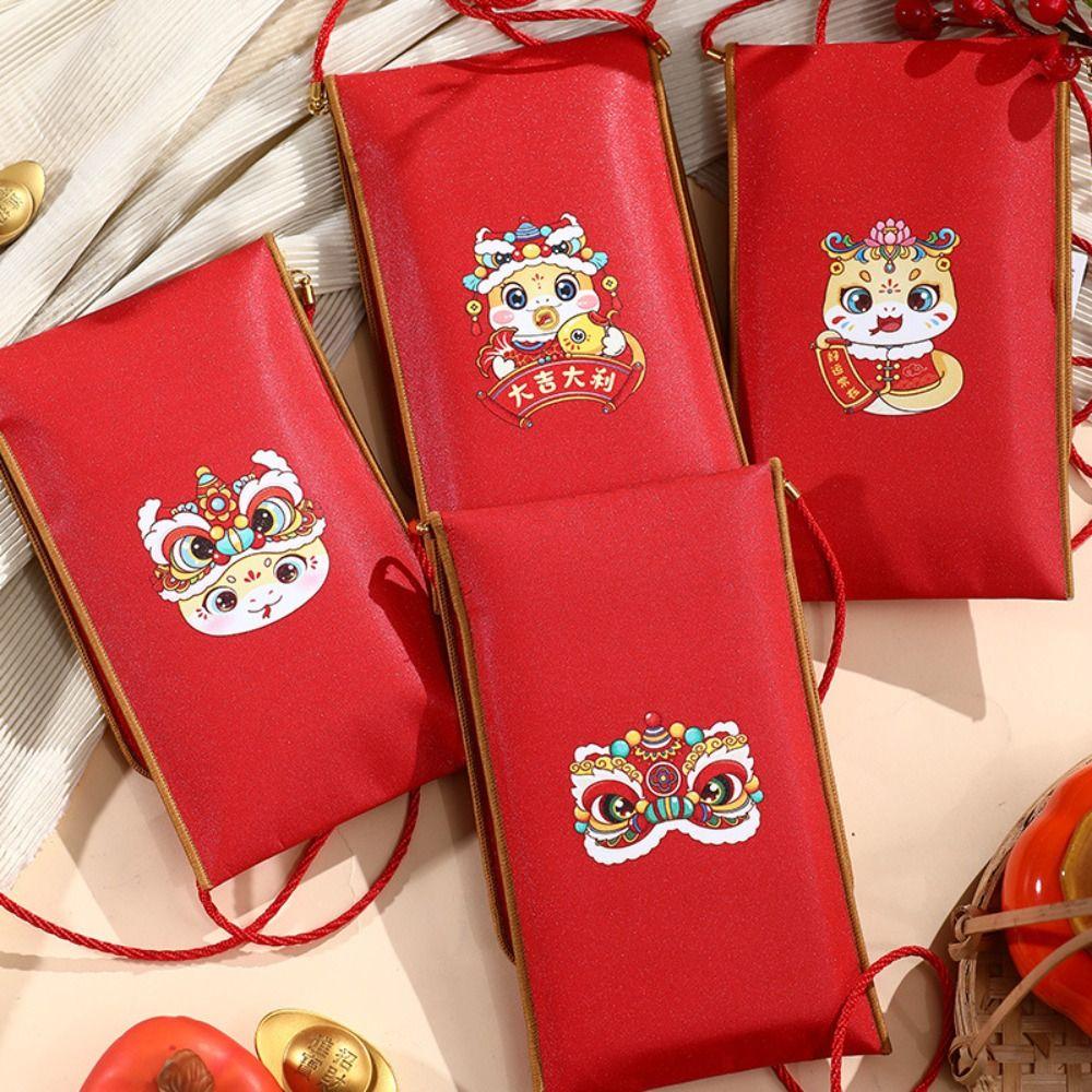 Traditional 2025 Snake Year Red Envelopes Blessing Lucky Money Pockets  Celebration Party