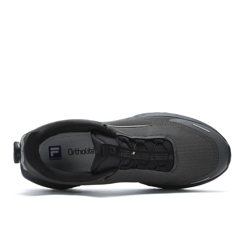 FILA Boa Energy 2 Slip-On Casual Solid Color Versatile Low-Top Running Shoes Men sneaker Iron-Gray Horse-Black A12M431104FFB