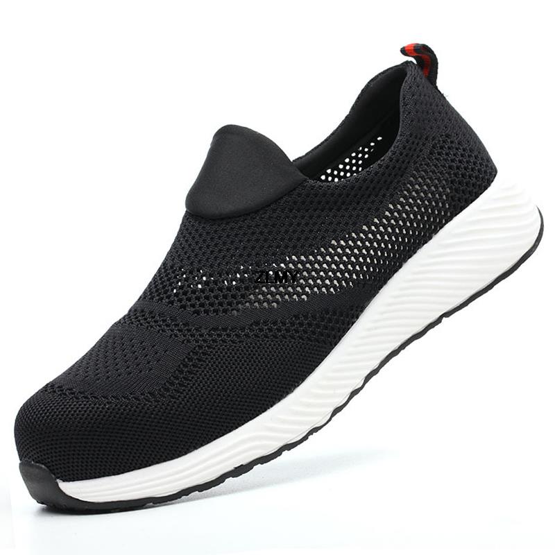 

Защитная обувь с сеткой, мужская летняя рабочая обувь со стальным носком, устойчивые к проколам рабочие защитные ботинки, мужские дышащие защитные ботинки, мужские 36