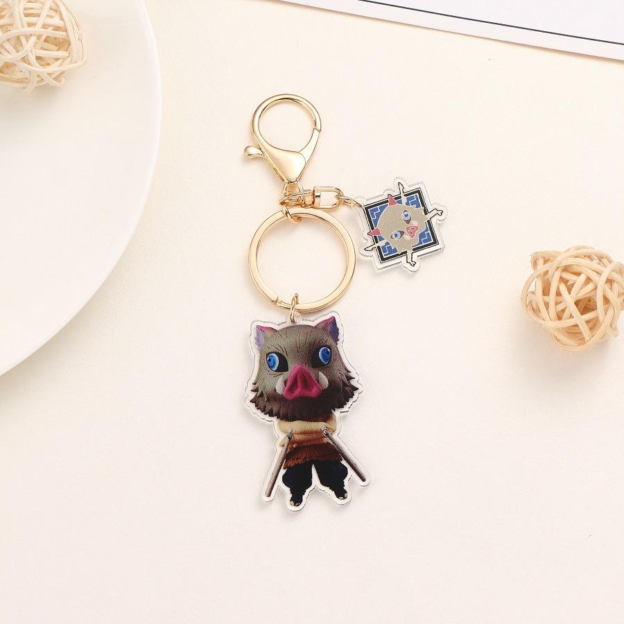 Kein Kimetsu Yaiba Neuer Acryl Schlüsselanhänger Anhänger Zubehör Anime Merchandise Gleicher Stil Goldener Verschluss Dropshipping Für Kinder Erwachsene Kindergeburtstagsgeschenk