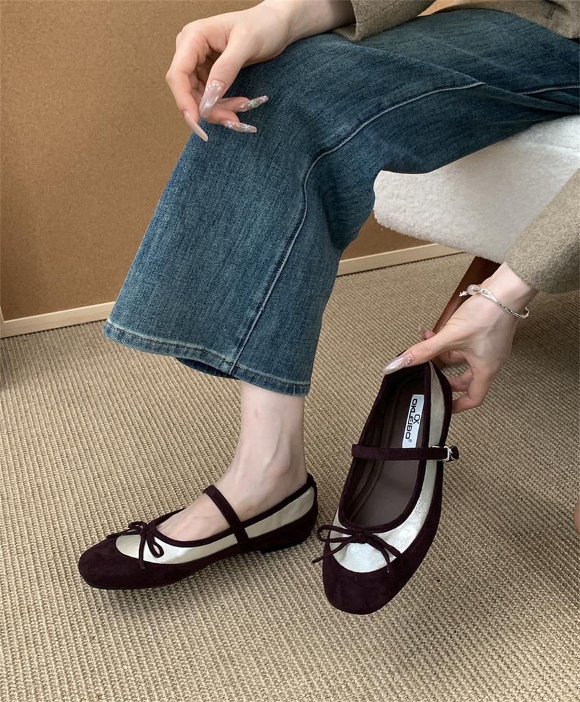 Inner Height-increasing Single Shoes Women's Shoes Spring and Autumn 2025 New Summer French Evening Wind Mary Jane Ballet Shoes