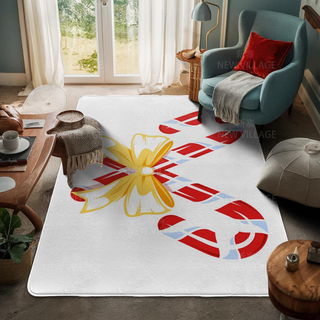 House Entrance Carpet Home Door Mat Living Room Bath Foot Bathroom Non-slip Water Absorption Rugs Bath Merry Christmas Winter