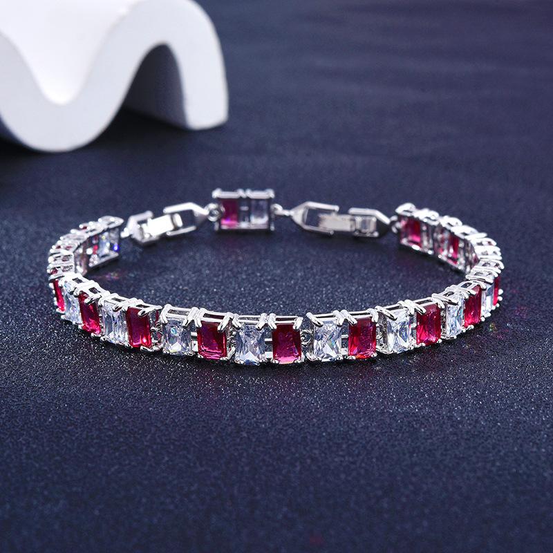 Crystal Zircon Women'S Bracelet, Diamond-Encrusted Bracelet Women, Gift Colored Treasure.