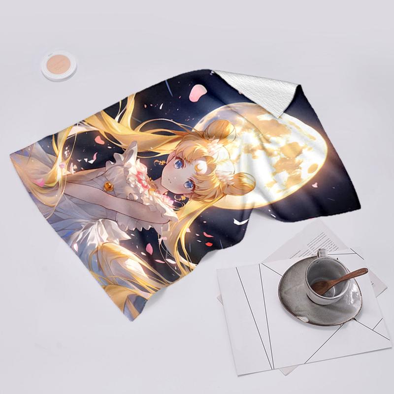 Beach Towel with Sailor Moon1 Pattern - soft,absorbent,machine washable Lightweight&Modern,swimming,Travel Essentials