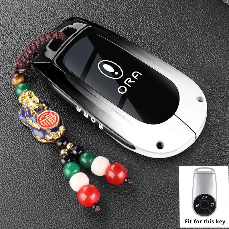 Zinc Alloy Key Fob for GWM HAVAL H6 M6 Great wall ORA R1 R2 Good White Cat IQ GT Lightning Ballet Cat Remote Case Cover Shell