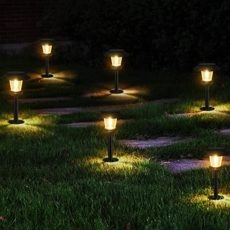 2/4/6PCs Solar Pathway Lights Outdoor Waterproof Christmas Garden Ornament Landscape Light Decor Yard Lawn Walkway Driveway Path