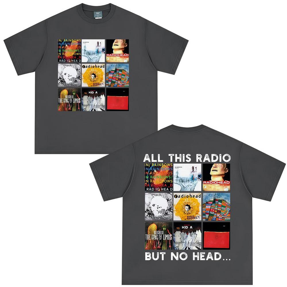 The Rock Band Radiohead Has All This Radio But No Album Cover. Men's and Women's Loose Summer Print 100% Pure Cotton T-shirt