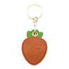 Cat Paw Shaped Pet Hair Keychain Faux Leather Pet Fur