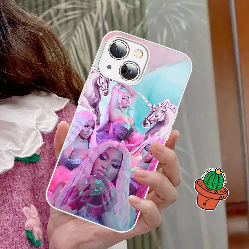N-Nicki Singer Minaj Tempered Glass For Iphone 14 13 12 11 Pro Mini XS MAX 14Plus X XS XR Fundas